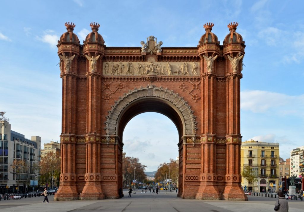 Arco del triunfo en Barcelona